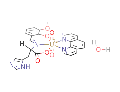 UO2(N-o-vanillylidene-L-histidinate)(1,10-phenanthroline) * H2O