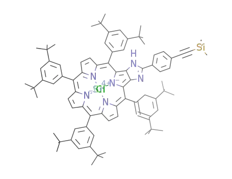 dichloro[5,10,15,20-tetrakis(3,5-di-tert-butylphenyl)-2(2)-(4-[(trimethylsilyl)ethynyl]phenyl)-2(1)H-imidazo[4,5-b]porphyrinato]tin(IV)
