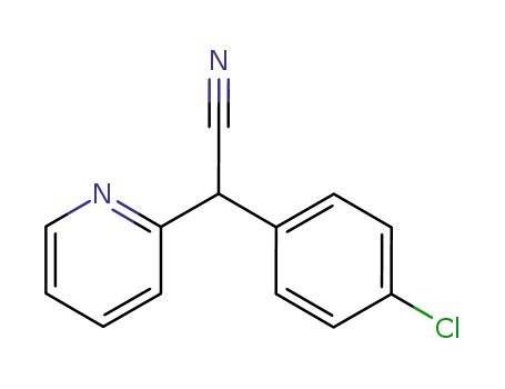 Molecular Structure of 5005-37-8 (alpha-(4-chlorophenyl)pyridine-2-acetonitrile)