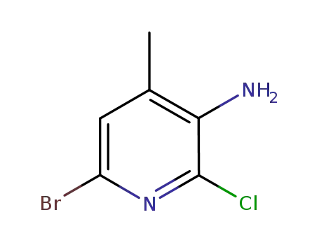 Molecular Structure of 1038920-08-9 (3-AMINO-6-BROMO-2-CHLORO-4-METHYLPYRIDINE)