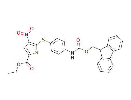ethyl 5-(4-(((9H-fluoren-9-yl)methoxy)carbonylamino)phenylthio)-4-nitrothiophene-2-carboxylate