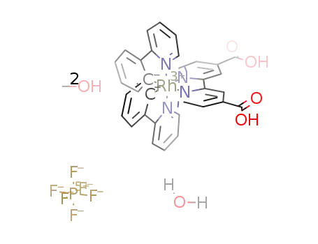 rhodium(III) [bis(C,N-2-phenylpyridine)-N,N-4,4'-dicarboxy-2,2'-bipyridine] hexafluorophosphate monohydrate*2(methanol)