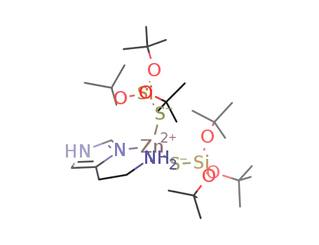 [2-(1H-imidazol-4-yl-κN3)ethylamine-κN]bis(tri-tert-butoxysilanethiolato-κS)zinc(II)