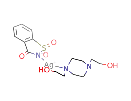 [Ag(μ-saccharinato)(μ-N,N'-bis(2-hydroxyethyl)piperazine)](n)