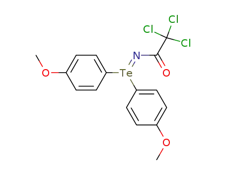 N-(trichloroacetyl)-di-(p-methoxyphenyl)tellurimide monohydrate