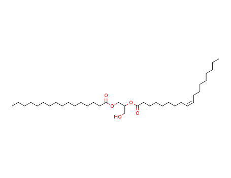 Molecular Structure of 3123-73-7 (1-palmitoyl-2-oleoyl-sn-glycerol)