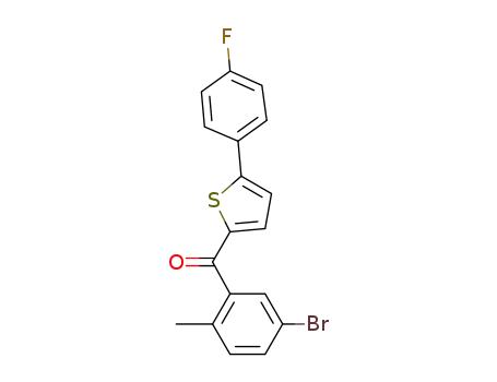 Molecular Structure of 1132832-75-7 ((5-broMo-2-Methylphenyl)(5-(4-fluorophenyl)thiophen-2-yl)Methanone)