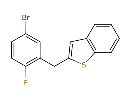 1034305-17-3,Benzo[b]thiophene, 2-[(5-broMo-2-fluorophenyl)Methyl]-,Benzo[b]thiophene, 2-[(5-broMo-2-fluorophenyl)Methyl]-;2-(5-BroMo-2-fluorobenzyl)benzothiophene;2-(5-BroMo-2-fluorobenzyl)benzo[b]thiophene;2-[(5-bromo-2-fluorophenyl)Methyl]-Benzo[b]thiophene;2-(5-bromo-2-fluorobenzyl)-1-benzothiophene;2-[(5-bromo-2-fluorophenyl)methyl]-1-benzothiophene;Ipragliflozin impurity B (B4);2-[(5-broMo-2-fluorophenyl)Methyl]-