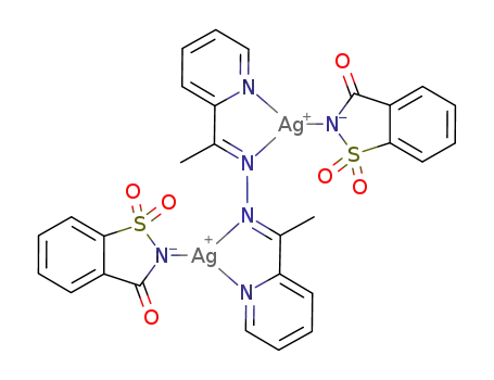 [Ag2(saccharinato)2(1,2-bis[1-(pyridin-2-yl)ethylidene]hydrazine)]