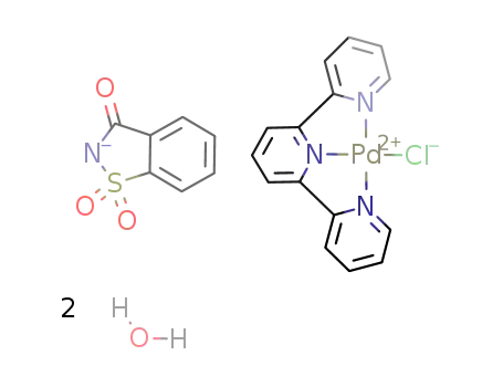 [(2,2':6',2''-terpyridine)chloropalladium(II)]saccharinate dihydrate