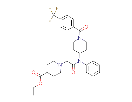N-phenyl-N-[1-(4-trifluoromethylbenzoyl)piperidin-4-yl]-2-[4-ethoxycarbonylpiperidin-1-yl]acetamide
