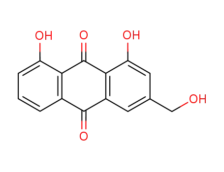 Molecular Structure of 481-72-1 (Aloe emodin)