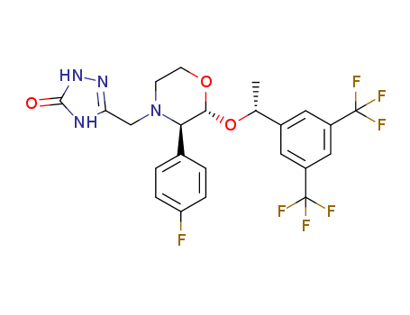 Aprepitant Related Compound A (10 mg) (3-[[(2R,3R)-2-[(R)-1-[3,5-Bis(trifluoromethyl)phenyl]ethoxy]-3-(4-fluorophenyl)morpholino]methyl]-1H-1,2,4-triazol-5(4H)-one)
