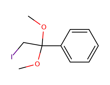 Molecular Structure of 62054-83-5 (Benzene, (2-iodo-1,1-dimethoxyethyl)-)