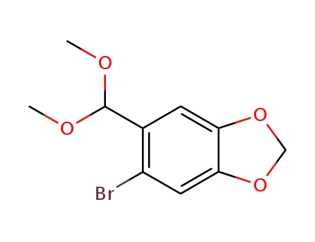 Molecular Structure of 74879-22-4 (1,3-Benzodioxole, 5-bromo-6-(dimethoxymethyl)-)