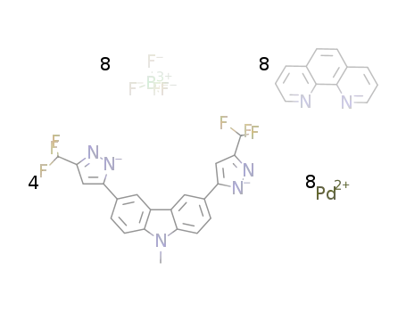 [(1,10-phenanthroline)8Pd8(9-methyl-3,6-bis[3-(trifluoromethyl)-1H-pyrazol-5-yl]-9H-carbazole)4](BF4)8