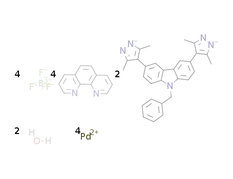 [(1,10-phenanthroline)4Pd4(9-benzyl-3,6-bis(3,5-dimethyl-1H-pyrazol-4-yl)-9H-carbazole)2](BF4)4*2H2O
