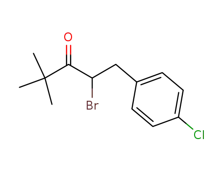 Molecular Structure of 66346-02-9 (3-Pentanone, 2-bromo-1-(4-chlorophenyl)-4,4-dimethyl-)