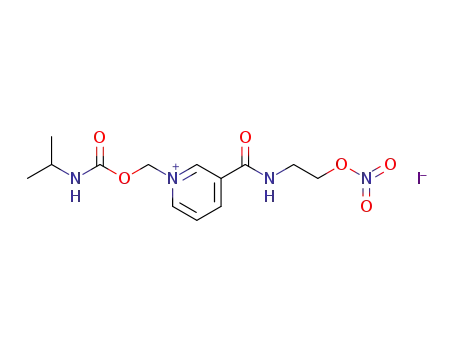 1-(((isopropylcarbamoyl)oxy)methyl)-3-((2-(nitroxy)ethyl)carbamoyl)pyridine-1-ium iodide