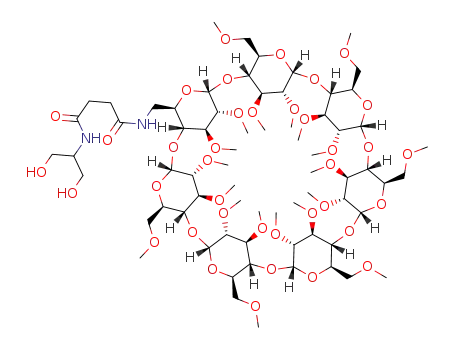 6VII-(2-amino-1,3-propandiol)succcinylamido-6VII-deoxy-2VII,3VII-di-O-methyl-hexakis(2,3,6-tri-O-methyl)-cyclomaltoheptaose