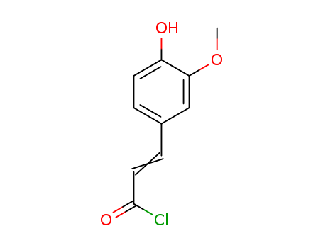 Molecular Structure of 138769-50-3 (2-Propenoyl chloride, 3-(4-hydroxy-3-methoxyphenyl)-)