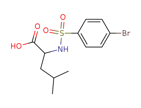 Molecular Structure of 68305-78-2 (2-([(4-BROMOPHENYL)SULFONYL]AMINO)-4-METHYLPENTANOIC ACID)