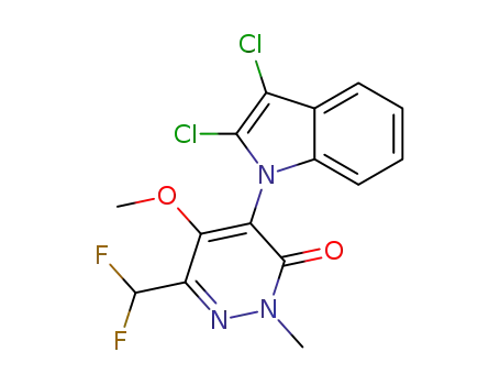 4-(2,3-dichloroindol-1-yl)-6-(difluoromethyl)-5-methoxy-2-methyl-pyridazin-3-one