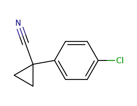 Molecular Structure of 64399-27-5 (1-(4-CHLOROPHENYL)-1-CYCLOPROPANECARBONITRILE)