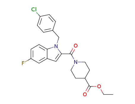 ethyl 1-(1-(4-chlorobenzyl)-5-fluoro-1H-indole-2-carbonyl)piperidine-4-carboxylate