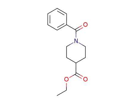 Molecular Structure of 136081-74-8 (1-BENZOYL-PIPERIDINE-4-CARBOXYLIC ACID ETHYL ESTER)