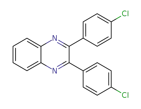Molecular Structure of 138476-26-3 (Quinoxaline, 2,3-bis(4-chlorophenyl)-)