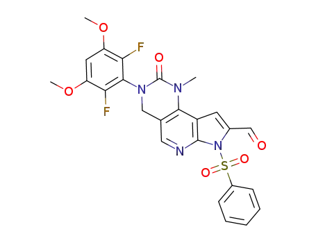 3-(2,6-difluoro-3,5-dimethoxyphenyl)-1-methyl-2-oxo-7-(phenylsulfonyl)-2,3,4,7-tetrahydro-1H-pyrrolo[3‘,2‘:5,6]pyrido[4,3-d]pyrimidine-8-carbaldehyde