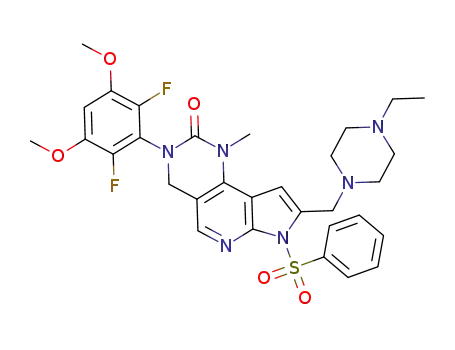 3-(2,6-difluoro-3,5-dimethoxyphenyl)-8-[(4-ethylpiperazin-1-yl)methyl]-1-methyl-7-(phenylsulfonyl)-1,3,4,7-tetrahydro-2H-pyrrolo[3‘,2‘:5,6]pyrido[4,3-d]pyrimidin-2-one