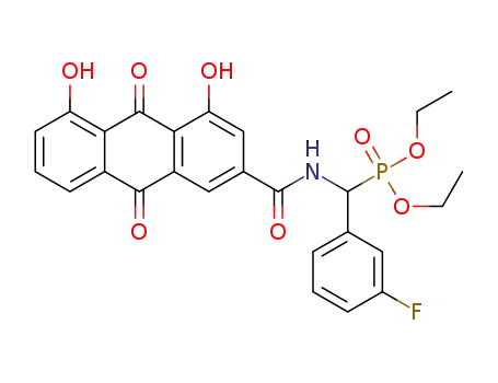 O,O'-diethyl {[2-(4,5-dihydroxy-9,10-dioxo-9,10-dihydroanthracen-2-yl)acetylamino](3-fluorophenyl)methyl}phosphonate
