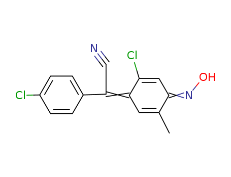 Benzeneacetonitrile,4-chloro-a-[2-chloro-4-(hydroxyimino)-5-methyl-2,5-cyclohexadien-1-ylidene]-