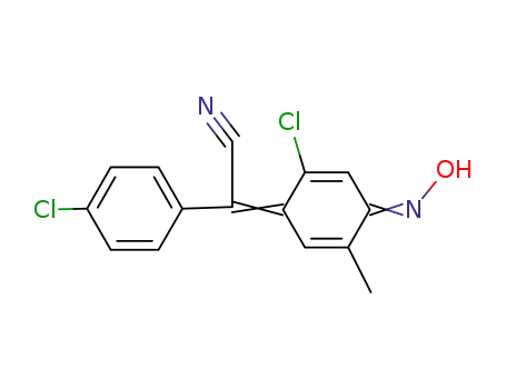 (4-Chlorophenyl)(2-chloro-4-(hydroxyimino)-5-methylcyclohexa-2,5-dien-1-ylidene)acetonitrile