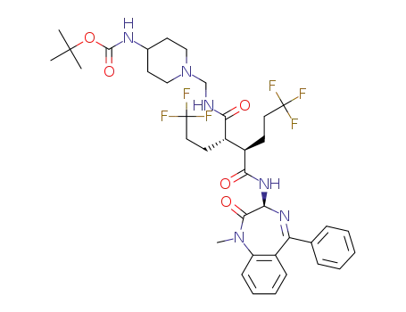 tert-butyl 1-(((2S,3R)-6,6,6-trifluoro-3-((S,Z)-1-methyl-2-oxo-5-phenyl 2,3-dihydro-1H-benzo[e][1,4]diazepin-3-ylcarbamoyl)-2-(3,3,3-trifluoropropyl)hexanamido)methyl)piperidin-4-yl carbamate