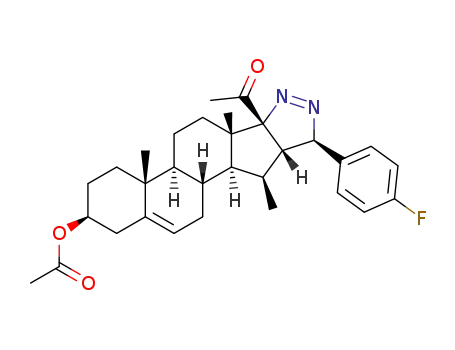 3β-acetoxy-4',5'-dihydro-5'β-(4-fluorophenyl)pregn-5-eno[17α,16α-c]pyrazol-20-one
