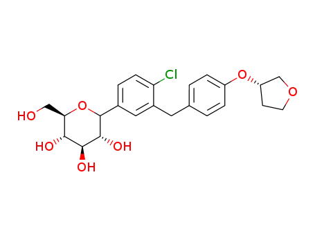 1-C-[4-chloro-3-[[4-[[(3S)-tetrahydro-3-furanyl]oxy]phenyl]methyl]phenyl]-D-glucopyranoside