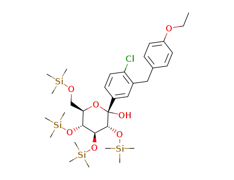 (2S,3R,4S,5R,6R)-2-[4-chloro-3-[(4-ethoxyphenyl)methyl]phenyl]-3,4,5-tris(trimethylsilyloxy)-6-(trimethylsilyloxymethyl)tetrahydropyran-2-ol