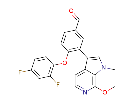 4-(2,4-difluorophenoxy)-3-(7-methoxy-1-methyl-1H-pyrrolo[2,3-c]pyridin-3-yl)benzaldehyde