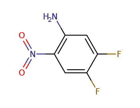Molecular Structure of 78056-39-0 (4,5-DIFLUORO-2-NITROANILINE)