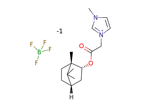 1-methyl-3-{(1,7,7-trimethylbicyclo[2.2.1]hept-2-yl)oxycarbonylmethyl}-imidazol-3-ium tetrafluoroborate