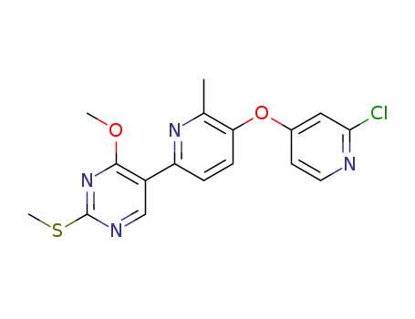 5-(5-((2-chloropyridin-4-yl)oxy)-6-methylpyridin-2-yl)-4-methoxy-2-(methylthio)pyrimidine
