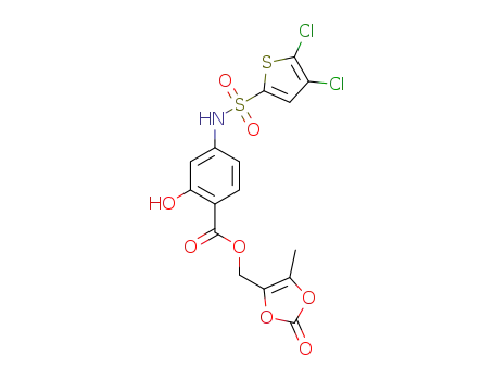 (5-methyl-2-oxo-1,3-dioxol-4-yl)methyl 4-{[(4,5-dichloro-2-thienyl)sulfonyl]amino}-2-hydroxybenzoate
