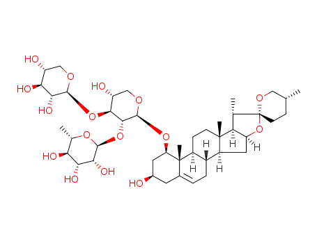 (25R)-3β-hydroxyspitost-5-en-1β-yl O-α-L-rhamnopyranosyl-(1→2)-O-[β-D-xylopyranosyl-(1→3)]-β-D-xylopyranoside