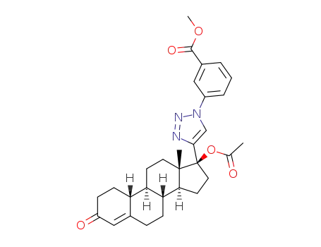 methyl 3-[4-(17-acetoxy-13-methyl-3-oxo-2,3,6,7,8,9,10,11,12,13,14,15,16,17-tetradecahydro-1H-cyclopenta[a]phenanthren-17-yl)-1H-1,2,3-triazol-1-yl]benzoate