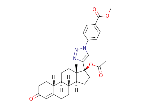 methyl 4-[4-(17-acetoxy-13-methyl-3-oxo-2,3,6,7,8,9,10,11,12,13,14,15,16,17-tetradecahydro-1H-cyclopenta[a]phenanthren-17-yl)-1H-1,2,3-triazol-1-yl]benzoate