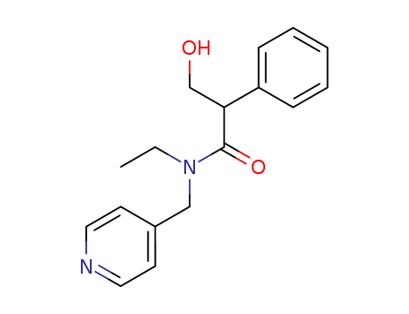 1508-75-4,Tropicamide,Visumidriatic;Tropic acid-N-ethyl-N-(g-picolyl)amide;Mydriat;Mydril;Mydrin M;Mydriaticum;N-Ethyl-2-phenyl-N-(4-pyridylmethyl)hydracrylamide;Epitromina;Mydrapid;