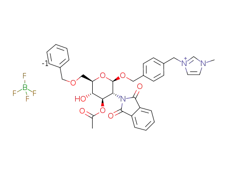 4-(1-methyl-3-methylimidazolium)benzyl 3-O-acetyl-6-O-benzyl-2-deoxy-2-phthalimido-β-D-glucopyranoside tetrafluoroborate